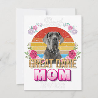 den bästa hund någonsin great dane blommigt älskar tack kort