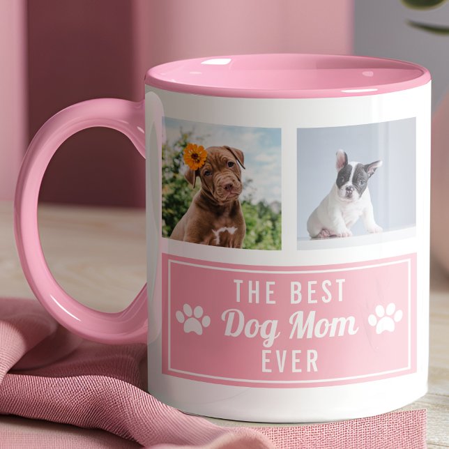 Den Bästa Hundmamman Någonsin Rosa Husdjur Kolla F Mugg (Skapare uppladdad)