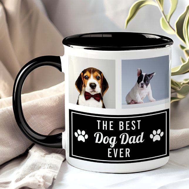 Den bästa hundpappan någonsin Svart husdjurskollag Mugg (Skapare uppladdad)
