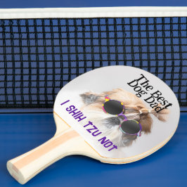Den bästa hundpappan Shih Tzu Inte Fars Dag Pingisracket
