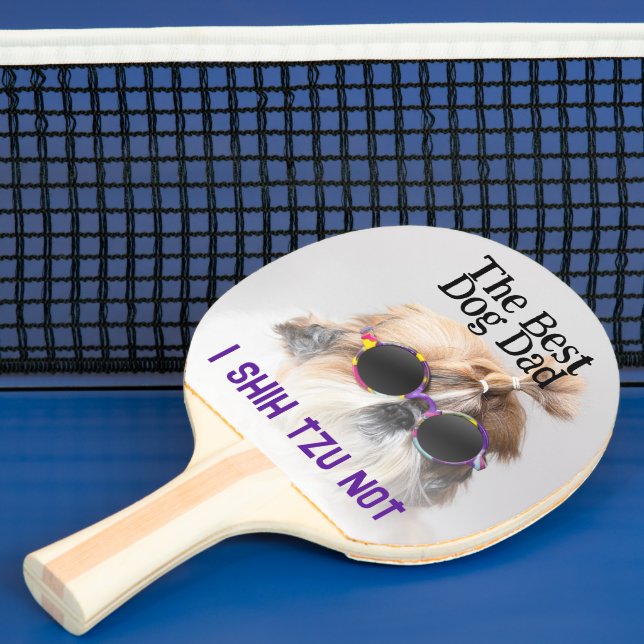 Den bästa hundpappan Shih Tzu Inte Fars Dag Pingisracket (Insitu)