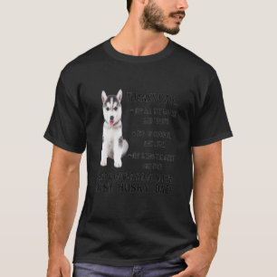 Den Bästa Husky Hund Pappa Glad Fars Dag T Shirt