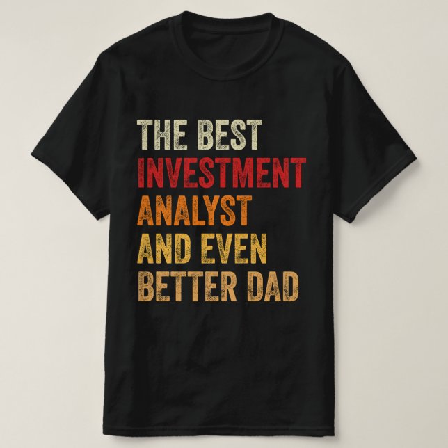 Den bästa investeringsanalytikern och till och med t shirt (Design framsida)