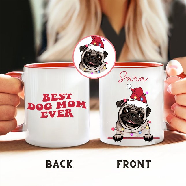 Den bästa julpresenten för Hund Mamma någonsin i P Mugg (Skapare uppladdad)