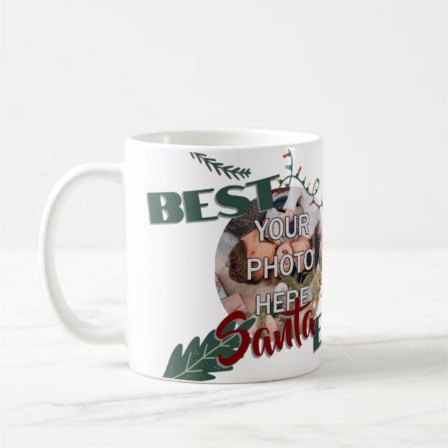 Den bästa jultomten någonsin för pappa personlig kaffemugg (Vänster)