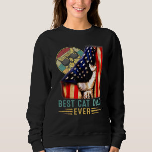Den bästa Kat Pappa någonsin Far-dagen Patriotic A T Shirt