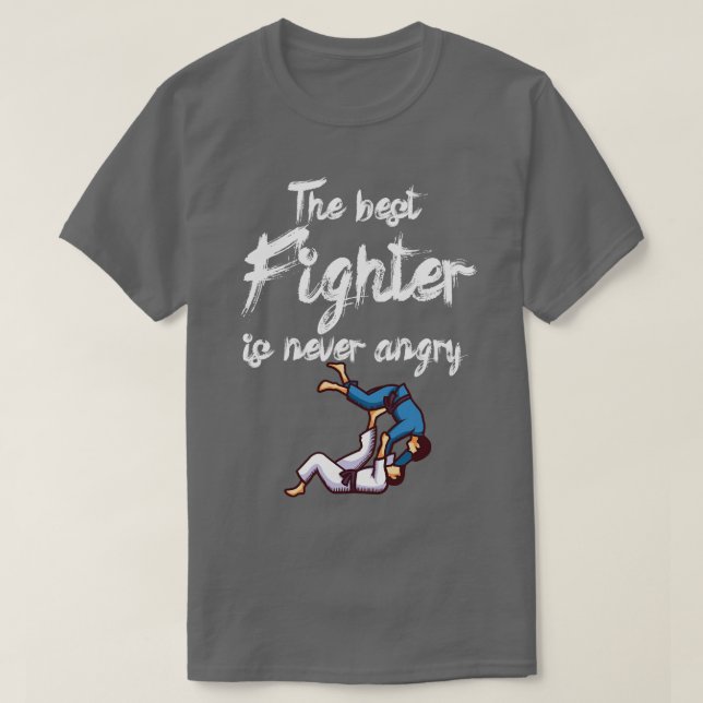 Den bästa kombattanten är aldrig arg 3 t shirt (Design framsida)