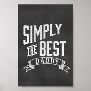 Den bästa konsten för pappa Chalkboard Poster