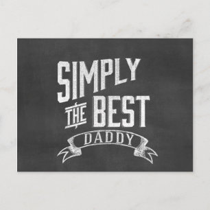 Den bästa konsten för pappa Chalkboard Vykort
