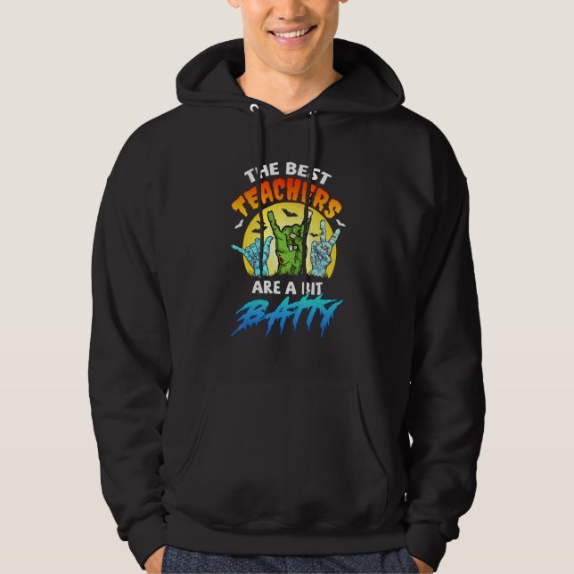 Den bästa läraren är en bit bataljon hoodie (Framsida)