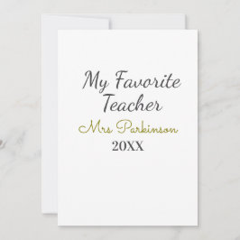 Den bästa läraren lägger till namn datum år efter  inbjudningar