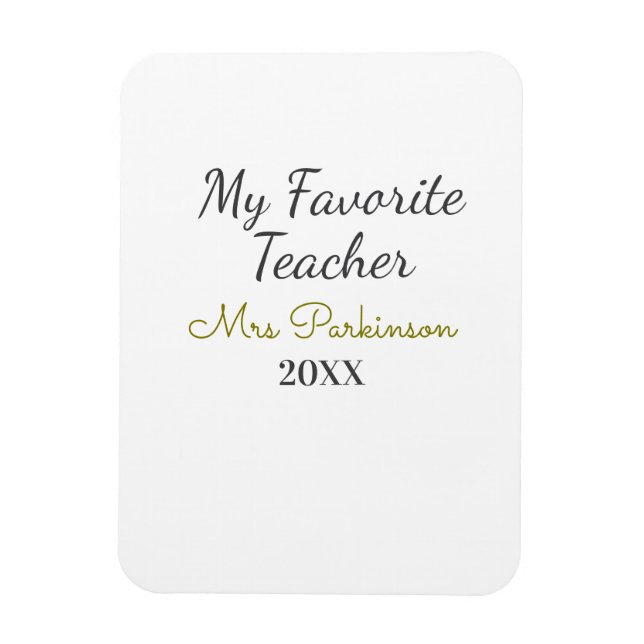 Den bästa läraren lägger till namn datum år efter  magnet (Vertikal)