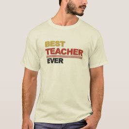 Den Bästa Läraren Någonsin Typografi Design T Shirt