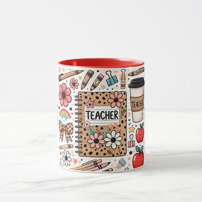 Den Bästa Läraren Personlig Wrap Mugg (Center)