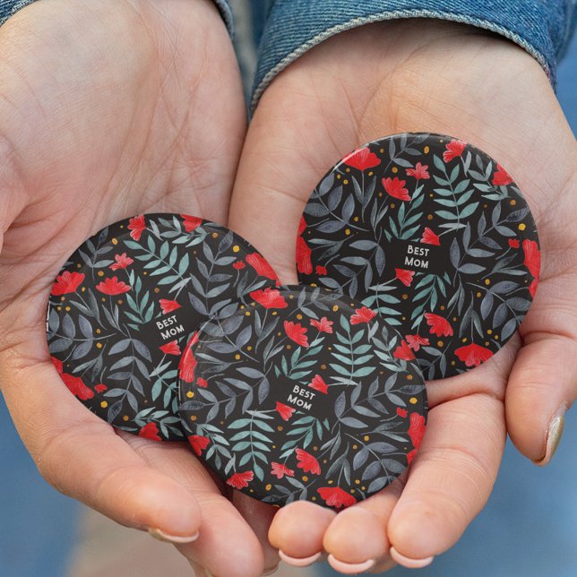 Den bästa mamma-blomman, magiska trädgården knapp (Skapare uppladdad)