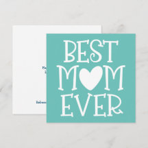 Den bästa Mamma-Morsa någonsin, rödhjärtvit textte