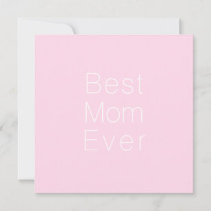 Den bästa Mamma någonsin ljusa rosa minimalistiska Kort