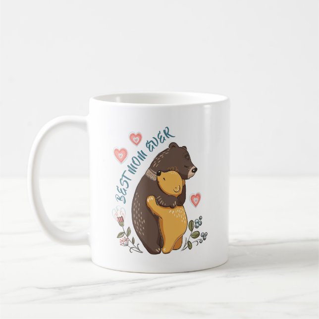 Den bästa mamma någonsin Mugg, bästa mors dag-gåva Kaffemugg (Vänster)