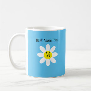 Den bästa Mamma någonsin vita Daisyn Himlar Blue - Kaffemugg
