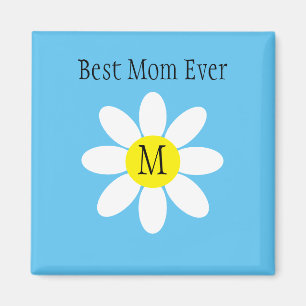 Den bästa Mamma någonsin vita Daisyn Himlar Blue - Magnet