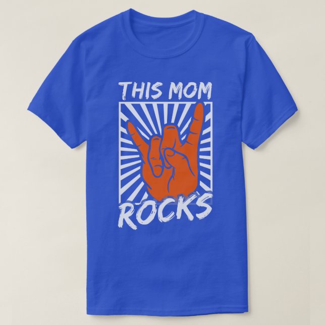 Den bästa Mamma-Rock and roll i Mamma Sten T Shirt (Design framsida)