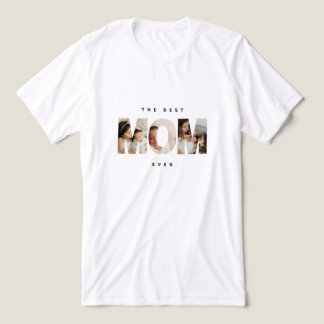 Den bästa mamman någonsin – Foto Collage Typografi T Shirt