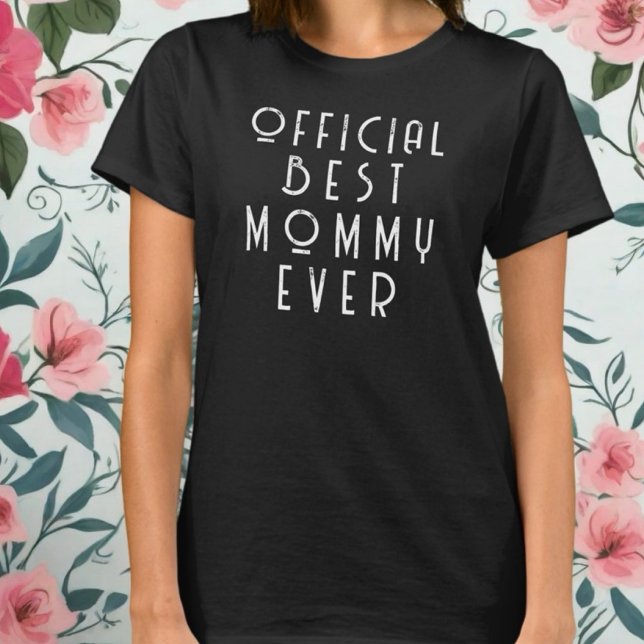 Den bästa mamman någonsin officiell-monogramtypogr t shirt (Skapare uppladdad)