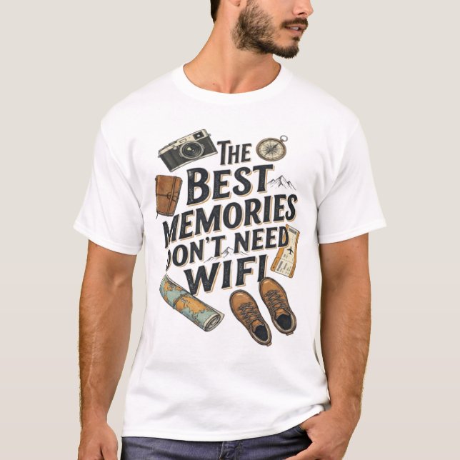 Den Bästa Minnen Behöver Inte Wifi Resa Tee (Framsida)