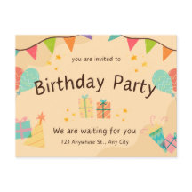 Den bästa modellen för födelsedagsinbjudan 