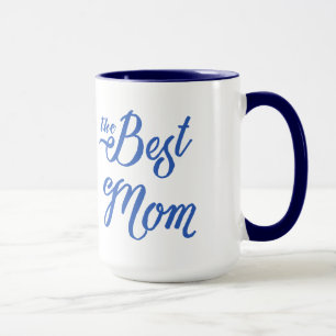 Den bästa moderna blå textdesignen i Mamma Mugg