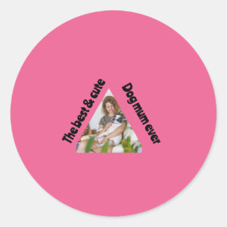 Den bästa och kute Morsa någonsin Runt Klistermärke