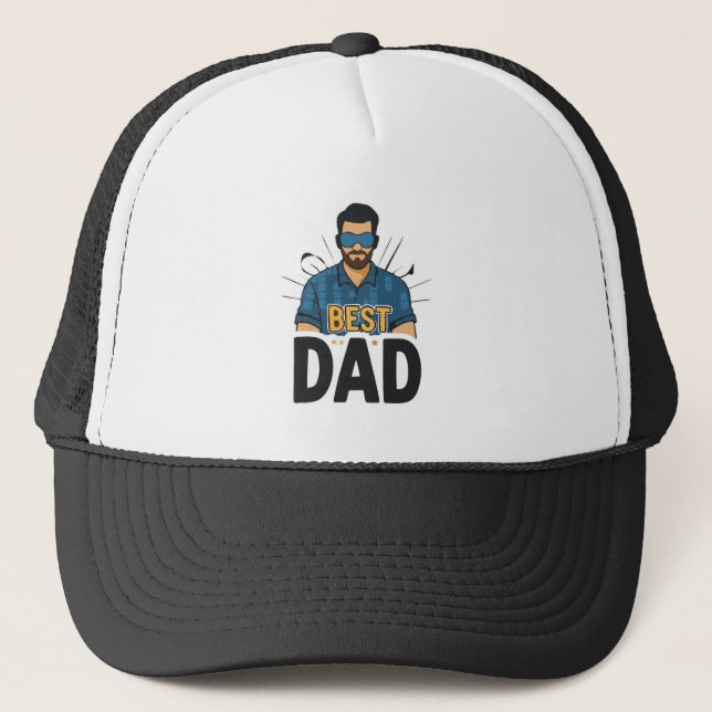 den bästa pappa-far-dagskorgen keps (Framsida)
