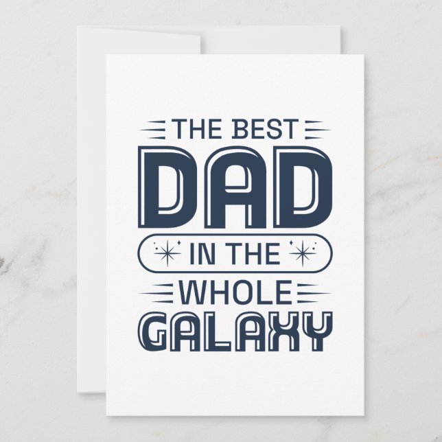 Den bästa Pappa i hela Galaxy Tack Kort (Framsida)