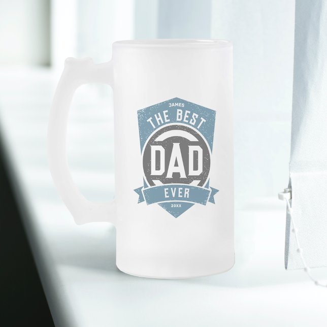 Den bästa Pappa någonsin moderna Fars dag-gåvan Frostat Ölglas (Skapare uppladdad)