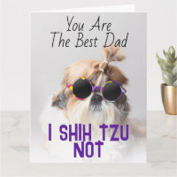 Den bästa pappa Shih Tzu är inte söt rolig hund Hä