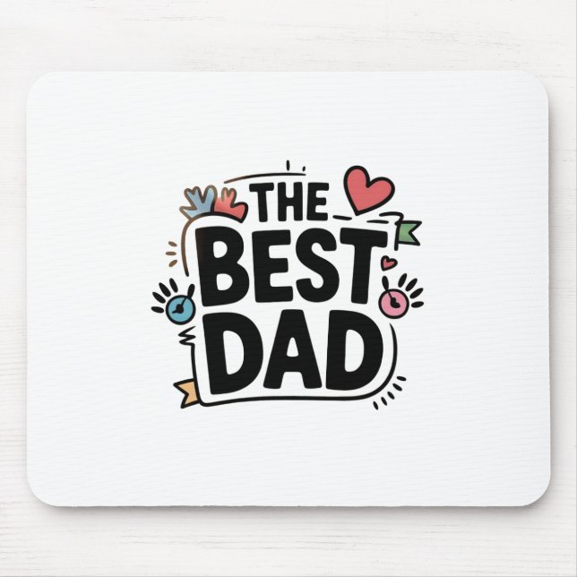 Den bästa Pappa-textdesignen Musmatta (Framsidan)