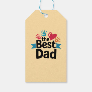 Den bästa Pappa-textdesignen Presentetikett