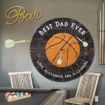 Den bästa Pappa-texten någonsin i Basketball Distr Darttavla<br><div class="desc">Modern Bästa Pappa någonsin Basketball Dartboard,  Perfektens gåva till Fars dag.</div>