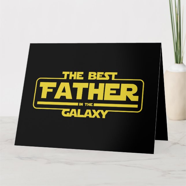 Den Bästa Pappan I Galaxen Fars Dags Present Kort (Framsida)