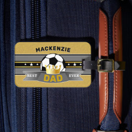 Den bästa pappan någonsin Falskt guld. FOTBOLL Spo Bagagebricka