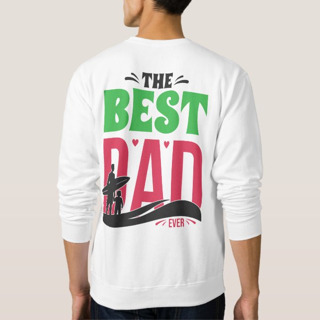 Den Bästa Pappan Någonsin Lång Ärmad Tröja (Baksida)