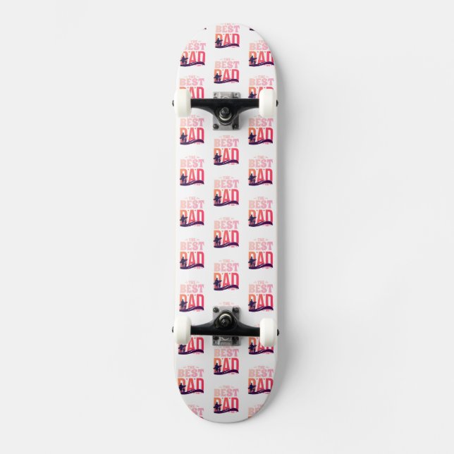 Den bästa pappan någonsin mini skateboard bräda 18,5 cm (Framsida)