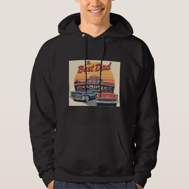Den Bästa Pappas Diner Hoodie (Framsida)