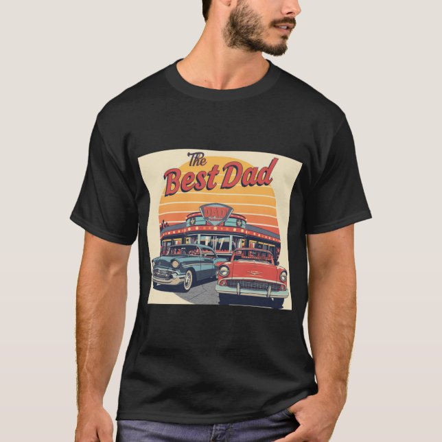 Den Bästa Pappas Diner T Shirt (Framsida)