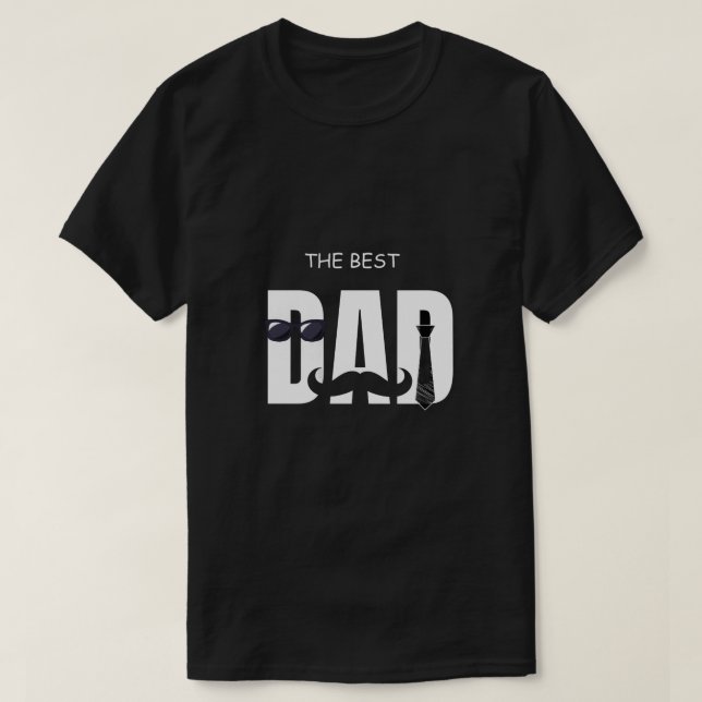 den bästa pappashar-ten  t shirt (Design framsida)