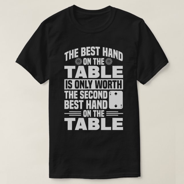 den bästa pokerspelartexten innehåller em casino p t shirt (Design framsida)