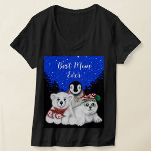 Den bästa polarna Mamma någonsin, Penguin, valpen  T Shirt