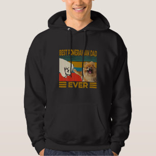 Den bästa pommern Pappa någonsin Retro Far-dagen Hoodie