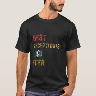 Den bästa receptionisten Pappa någonsin Far 2024 T Shirt