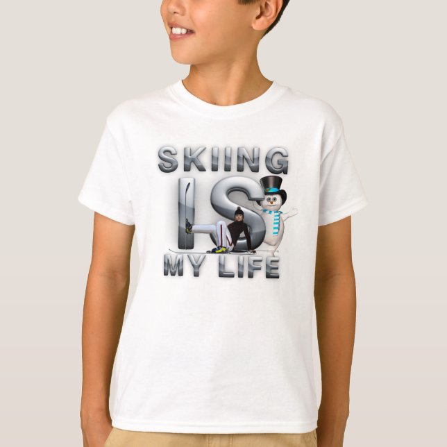 Den BÄSTA skidåkningen är mitt liv T-shirt (Framsida)